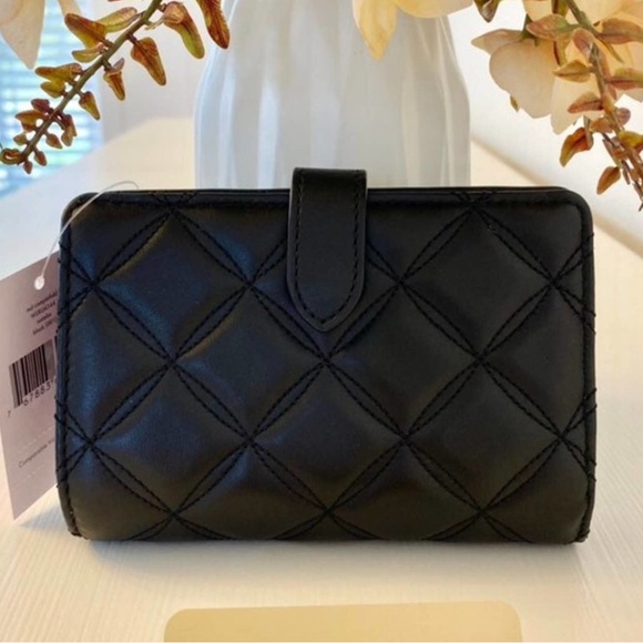 Kate Spade Natalia Medium Compact Bifold Wallet Black - Picture 5 of 7